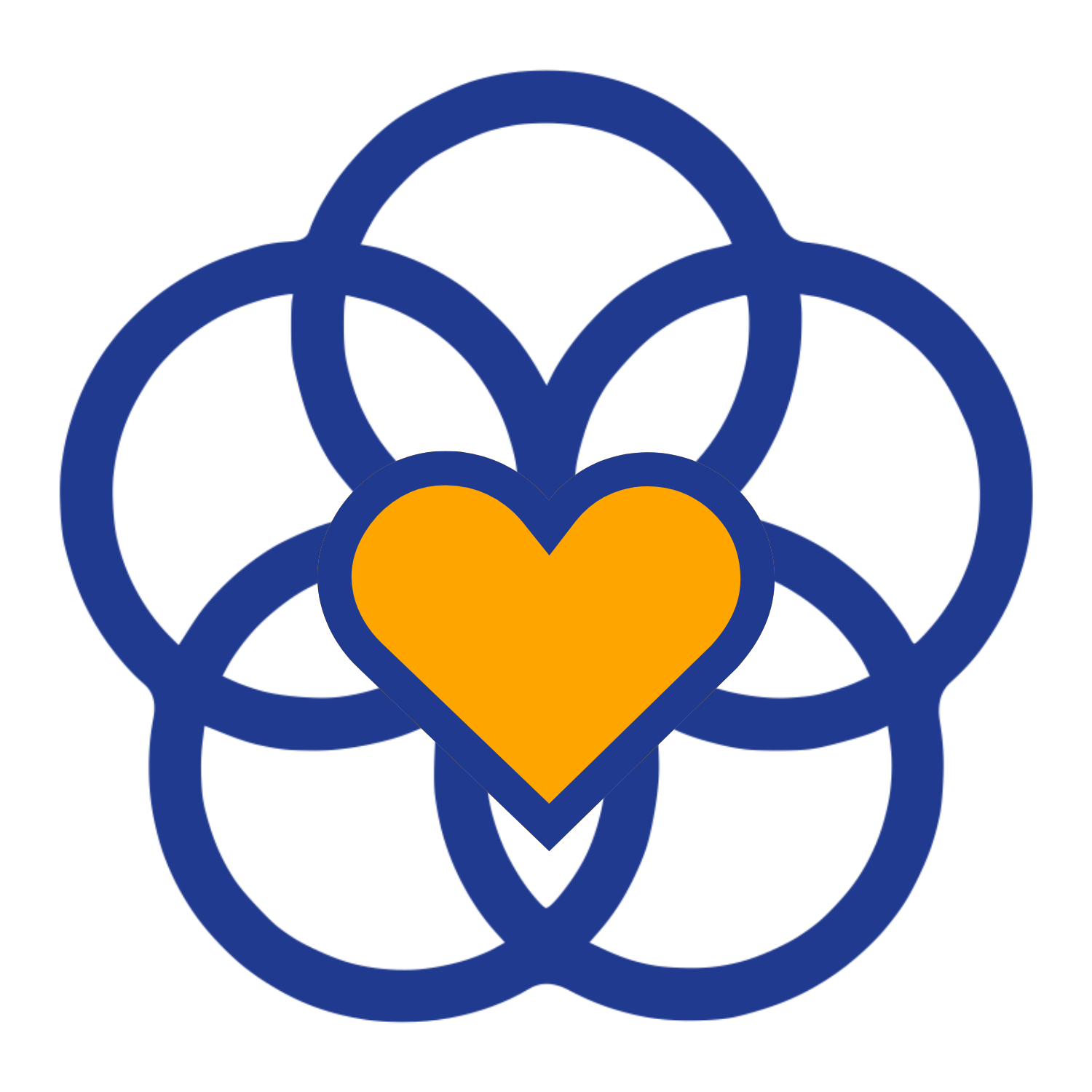 hOERz-Logo: SDG17-Logo mit orangem Herz